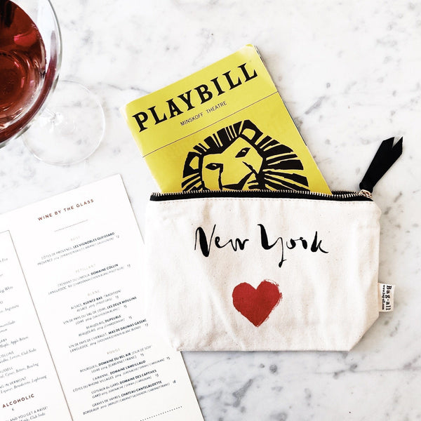 Bag All New York Heart Pouch Cream