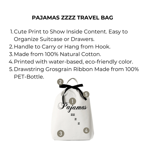 Bag All Pajamas Zzzz Travel Bag Cream