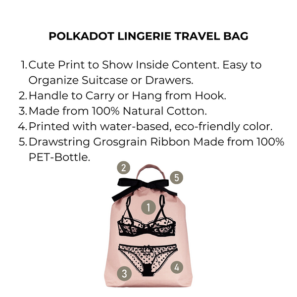 Bag All Polkadot Lingerie Travel Bag Pink/Blush