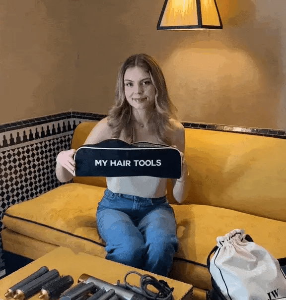 Bag All Roomy Hair Wrap Tools Travel Case Black