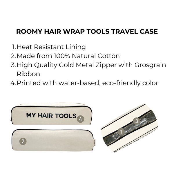 Bag All Roomy Hair Wrap Tools Travel Case Cream