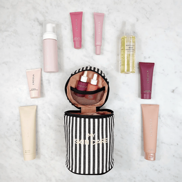 Bag All Round Skin Care Case With Handle Striped
