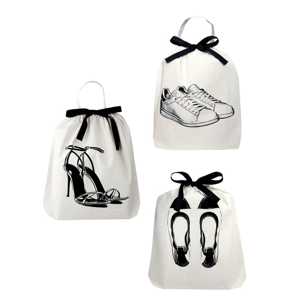 Bag All Shoe Bags Set 3-pack Cream