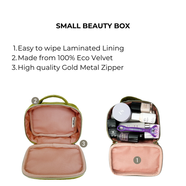 Bag All Small Beauty Box Green Velvet