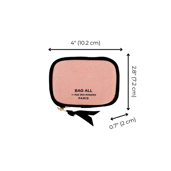 Bag All Small Wallet Pink/Blush With Black Piping