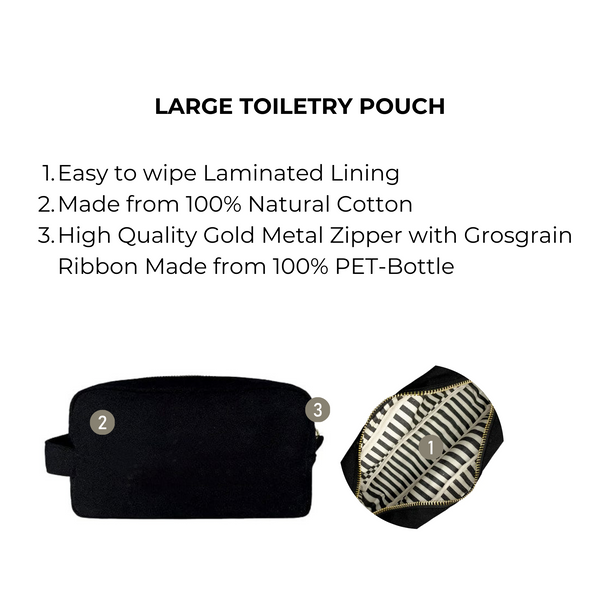 Bag All Toiletry Bag - Organizing Pouch Large Black