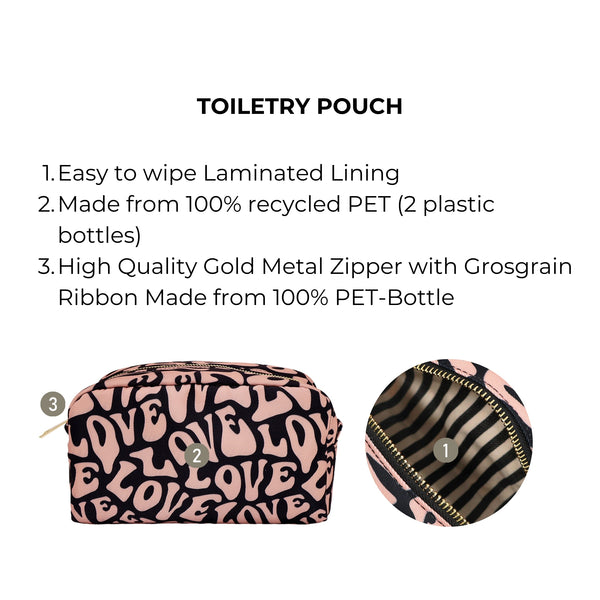 Bag All Toiletry Pouch Love Pattern