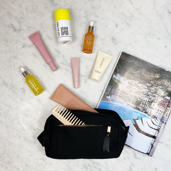 bag all Toiletry Pouch with Zipper Black