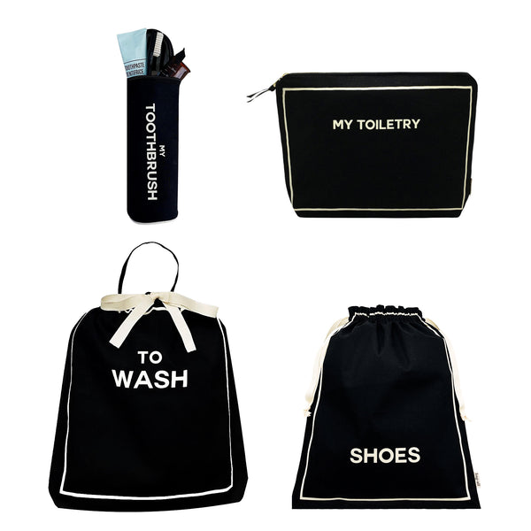 Bag All Toiletry Travel Gift Set Deal 4-Pack Black