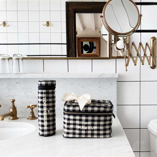 Bag All Toothbrush Travel Case Gingham