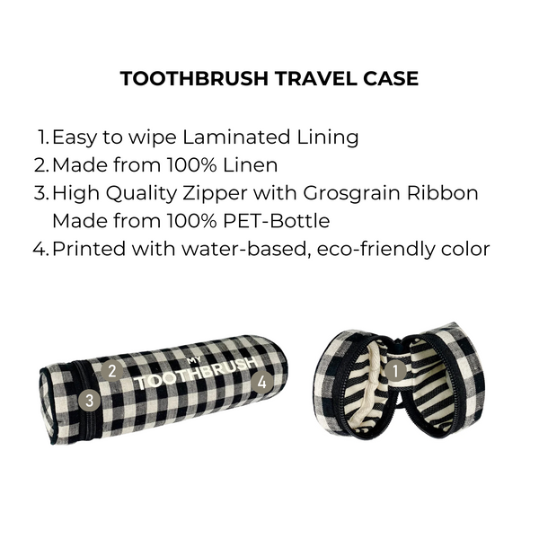 Bag All Toothbrush Travel Case Gingham