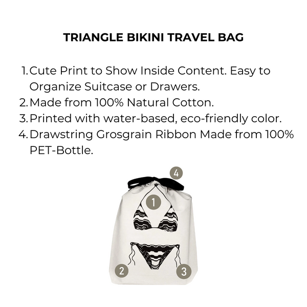 Bag All Triangle Bikini Travel Bag Cream