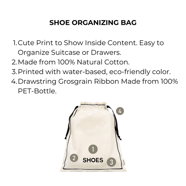 Bag All Couture Shoe Travel Bag Cream With Small Print