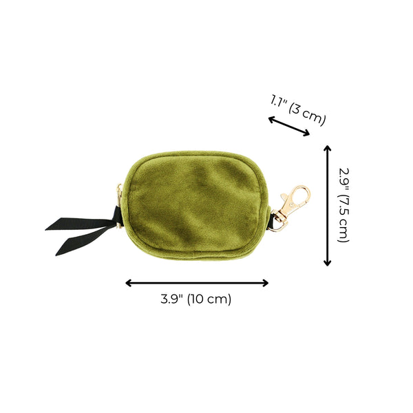 Bag All Earbuds/Airpods Case With Clasp Green Velvet