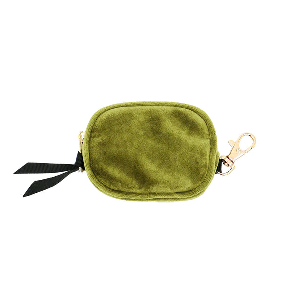 bag all Earbuds/Airpods Case with Clasp Green Velvet