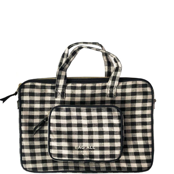 bag all Laptop Case 13" Handle & Charger Pocket Gingham