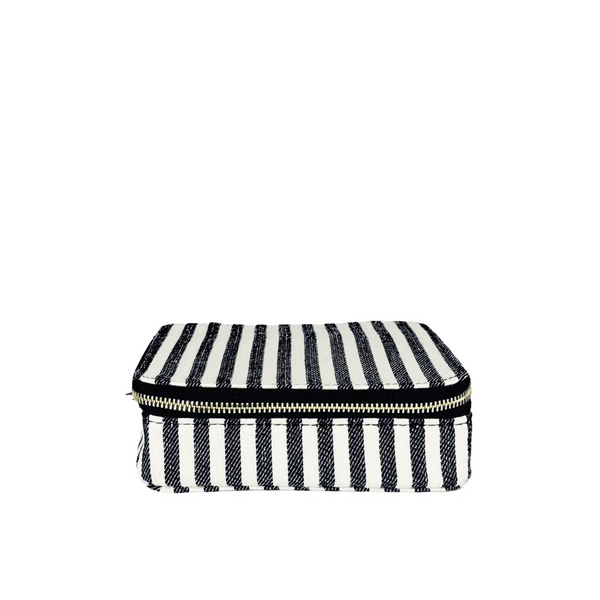 bag all Large Pill Travel Case with Individual Daily Pill Organizer Striped