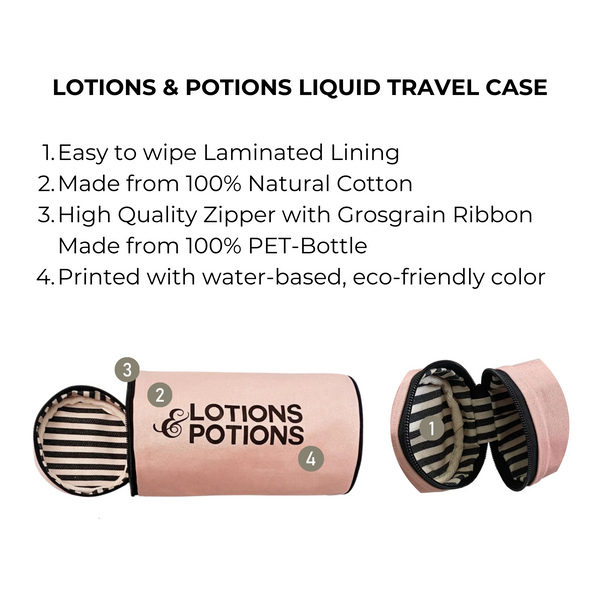 Bag All Lotions & Potions Liquid Travel Case Pink/Blush