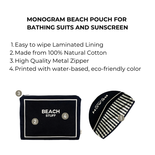 Bag All Monogram Beach Pouch For Bathing Suits And Sunscreen Black