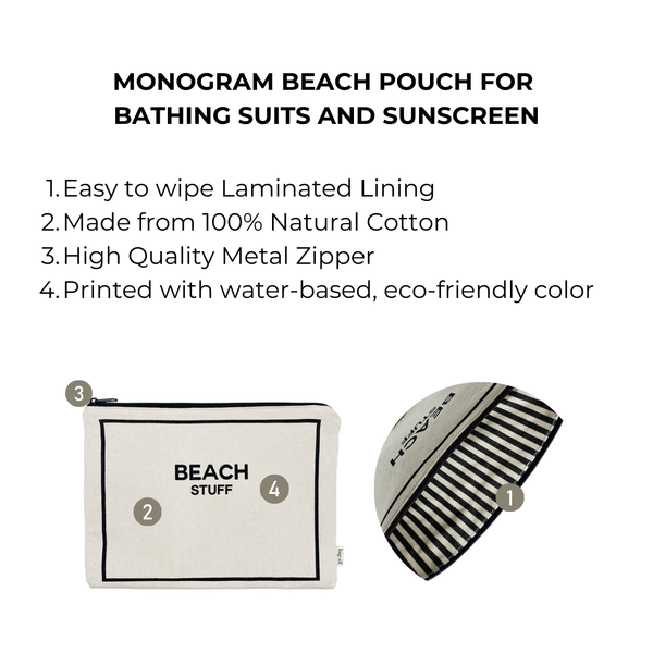 Bag All Monogram Beach Pouch For Bathing Suits And Sunscreen Cream