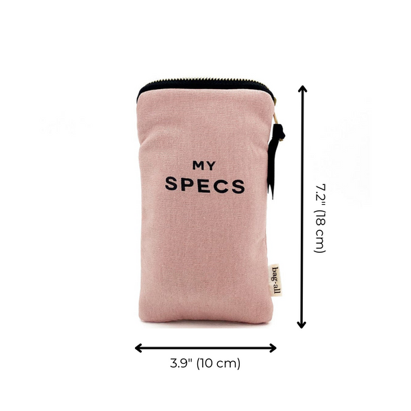 Bag All My Specs Glasses Case With Outside Pocket Pink/Blush
