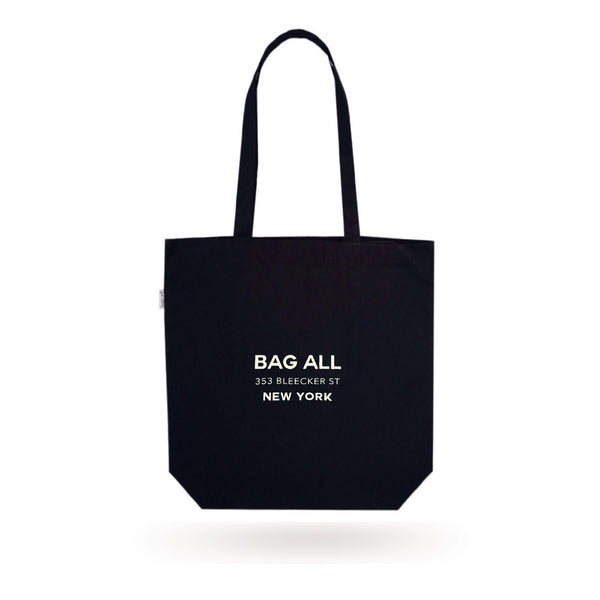 bag all New York City Tote with Zipper and Inside Pocket Black