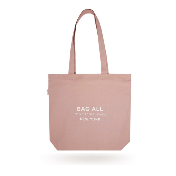 bag all New York City Tote with Zipper and Inside Pocket Pink/Blush