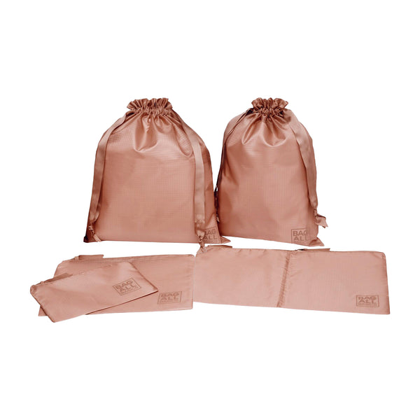 bag all Packing Bags Set in Recycled Nylon 5-pack Pink/Blush