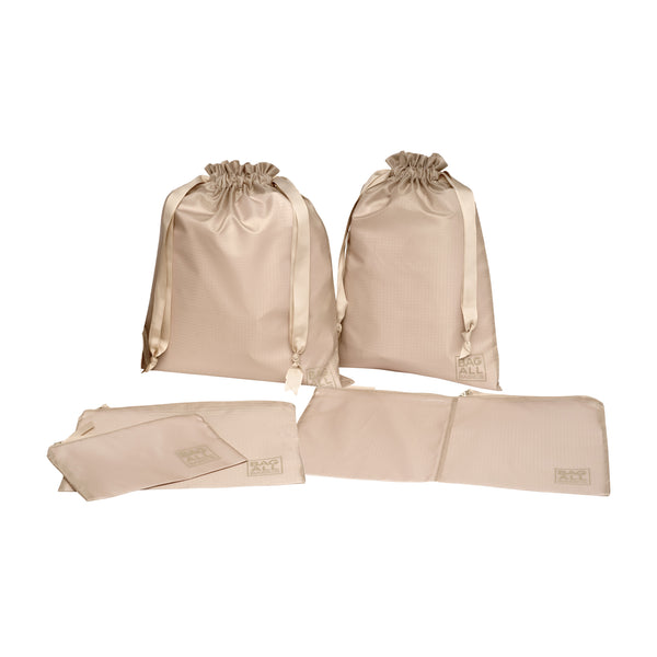 bag all Packing Bags Set in Recycled Nylon 5-pack Taupe