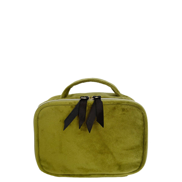 Bag All Pill Box With Handle & Weekly Pill Organizer Green Velvet