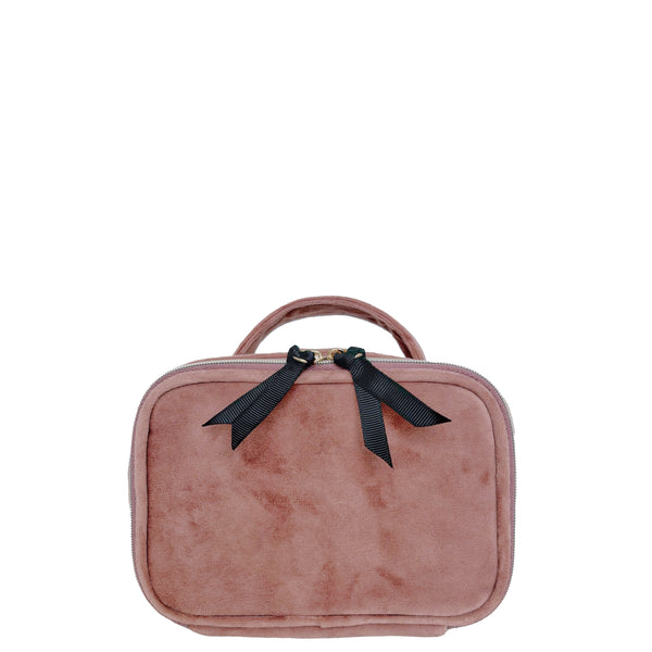 Bag All Pill Box With Handle & Weekly Pill Organizer Pink Velvet