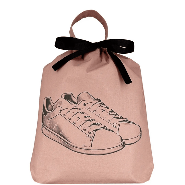 bag all Tennis Sneaker Shoe Bag Pink with Gray Print