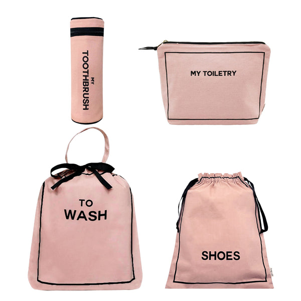 Bag All Toiletry Travel Gift Set Deal 4-Pack Pink/Blush