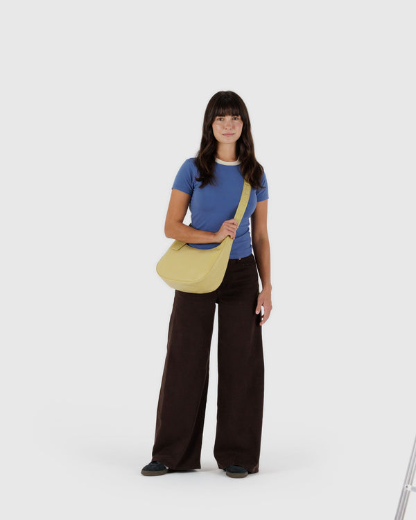 Baggu Medium Recycled Leather Crescent Bag