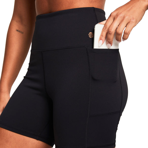 Bahé Yoga DINAMICA HIGH-RISE SHORTS 5" BLACK