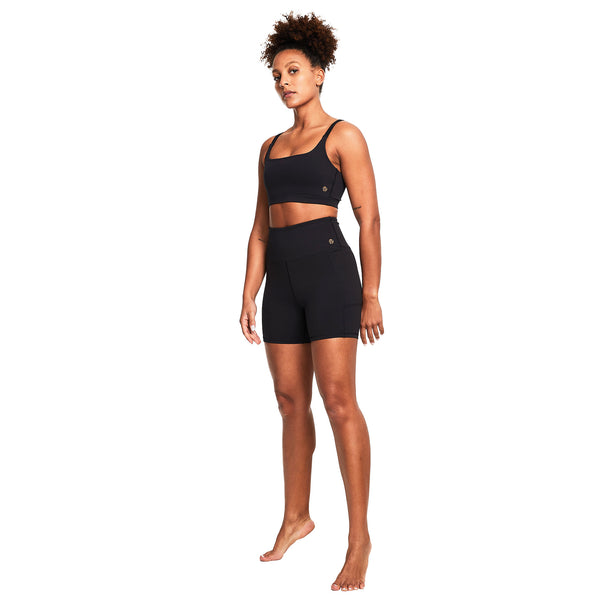 Bahé Yoga DINAMICA HIGH-RISE SHORTS 5" BLACK