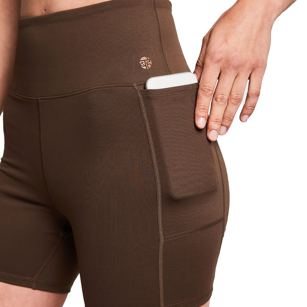 Bahé Yoga DINAMICA HIGH-RISE SHORTS 5" CINNAMON