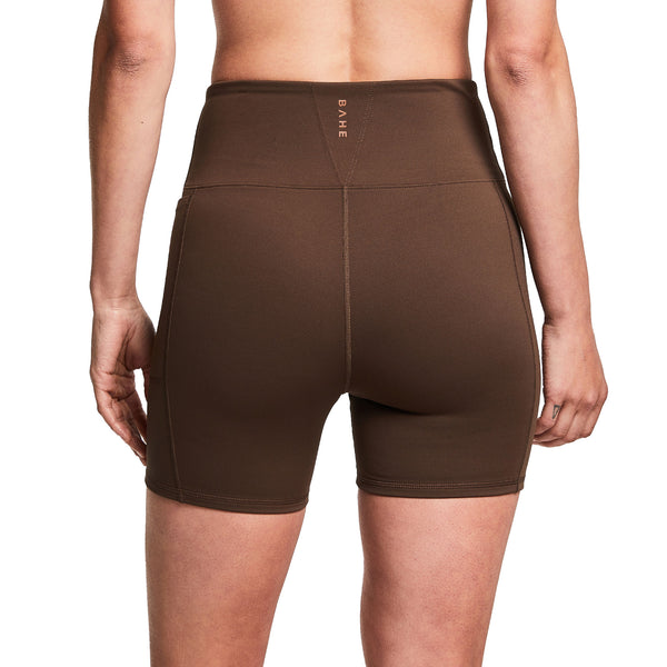 Bahé Yoga DINAMICA HIGH-RISE SHORTS 5" CINNAMON