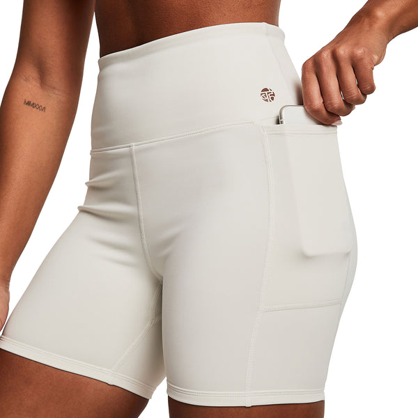 Bahé Yoga DINAMICA HIGH-RISE SHORTS 5" COCONUT