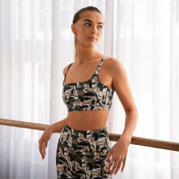 Bahé Yoga DINAMICA STRAPPY ACTIVE BRA CAMO