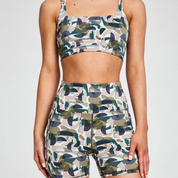 bahé yoga DINAMICA STRAPPY ACTIVE BRA CAMO