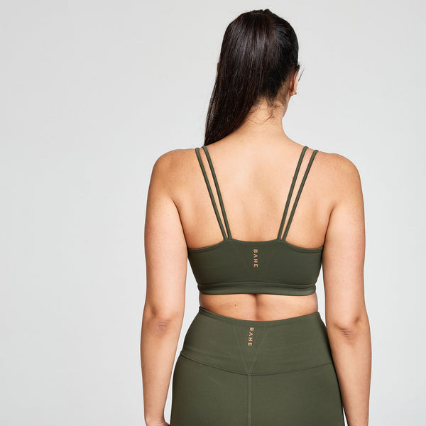 Bahé Yoga DINAMICA STRAPPY ACTIVE BRA KHAKI