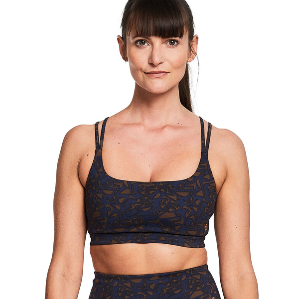 bahé yoga DINAMICA STRAPPY ACTIVE BRA SYMBOL NAVY