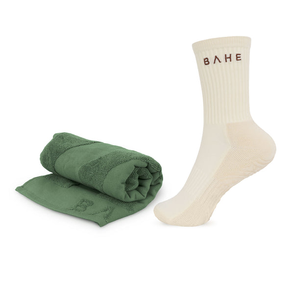 bahé yoga STUDIO DUET SOCK AND TOWEL COMBO