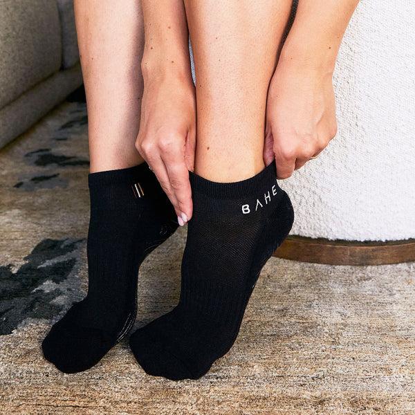 Bahé Yoga STUDIO GRIPPY ANKLE SOCKS ANTHRACITE
