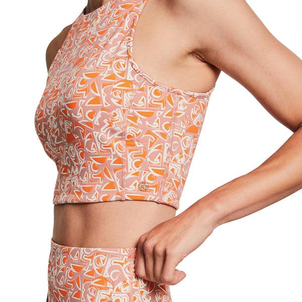 Bahé Yoga REFORMA HIGH NECK LONGLINE CROP SYMBOL NAVY