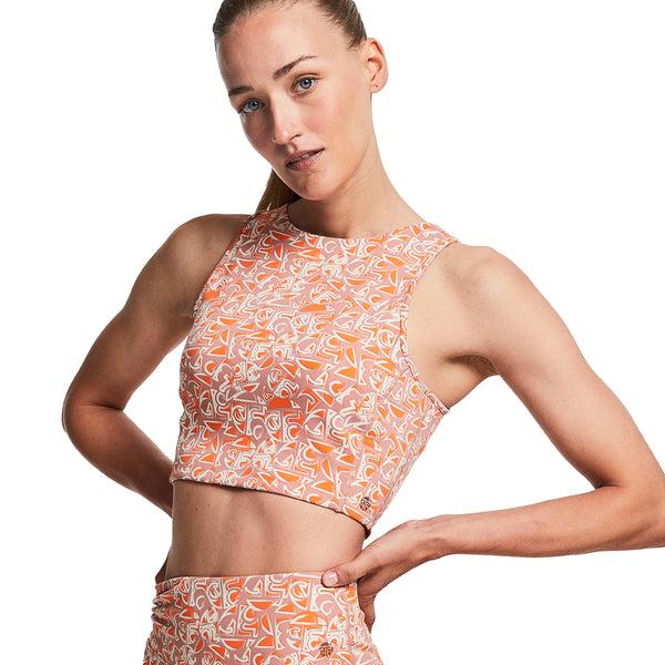 Bahé Yoga REFORMA HIGH NECK LONGLINE CROP SYMBOL NAVY