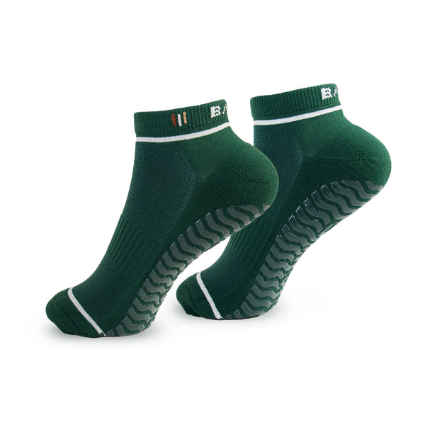 Bahé Yoga STUDIO GRIPPY ANKLE SOCKS 2 PACK ANTHRACITE/FOREST GREEN
