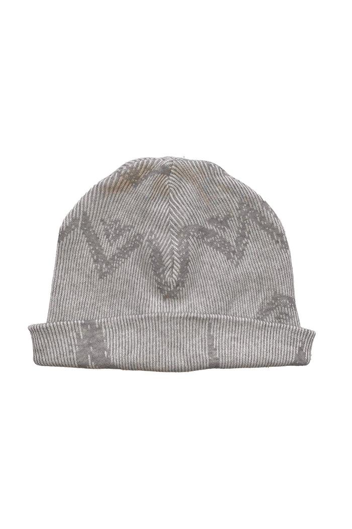 Baja East Beanie In Taupe/Cream Ikat Graffiti