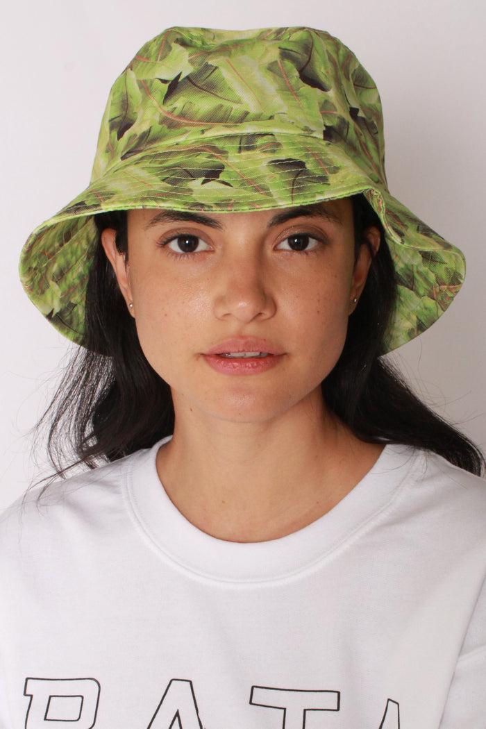 Baja East Bucket Hat In Cali Palm Canvas